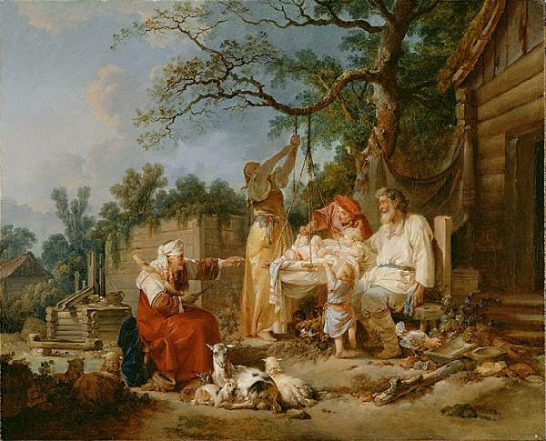 Jean-Baptiste Le Prince The Russian Cradle oil painting picture